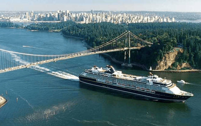 Vancouver Harbour With Cruise Ship 